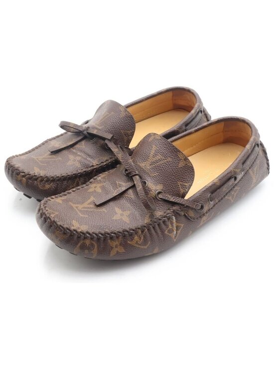 Louis Vuitton LV Driver Line Loafers Monogram Driving Shoes Brown main image 7